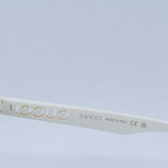 ?️ New Gucci GG1570S 003 Sunglasses - Matte White Frame, Brown Lenses main image 9